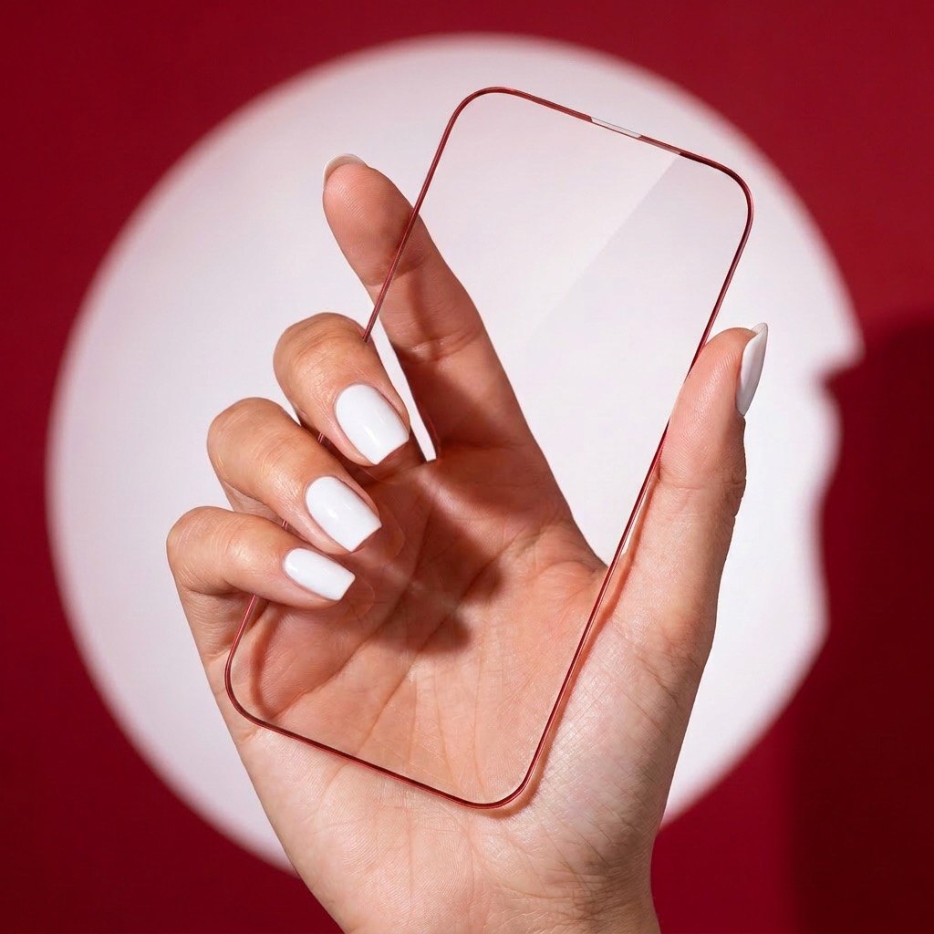 Redlens screen protector held in hand